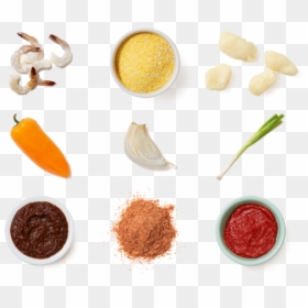 Spicy Shrimp & Grits With Cheddar Cheese Curds & Sweet - Orzo, HD Png Download - grits png