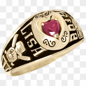 Graduation Ring For Girl, HD Png Download - ruby heart png