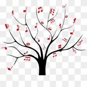 #arbol #ramas #musica #naturaleza #notasmusicales #dibujo - Ramas De Un Arbol Dibujo, HD Png Download - ramas de arbol png