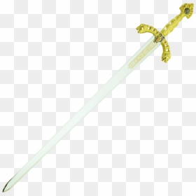 Sword With Golden Hilt, HD Png Download - sword png