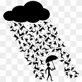Raining Cats And Dogs Clipart, HD Png Download - rain png