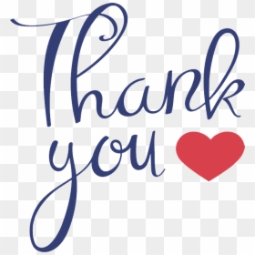 Thank You With Heart Png, Transparent Png - thank you png