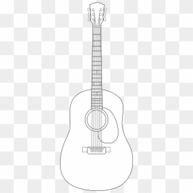 Acoustic Guitar Guitar Outline, HD Png Download - guitar png