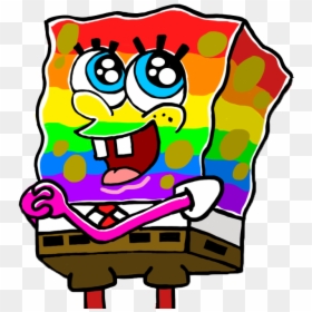 Rainbow Spongebob, HD Png Download - spongebob png