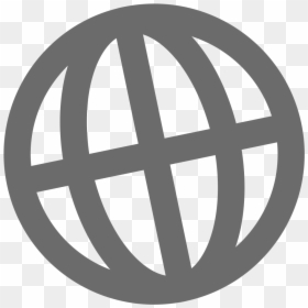 Website Icon Png Grey, Transparent Png - globe png icon