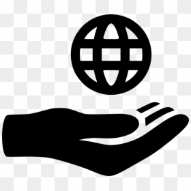 Hand Globe Icon Png, Transparent Png - globe png icon