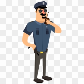 Police Illustration Png, Transparent Png - walkie talkie png