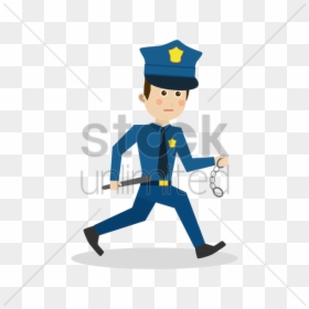 8 Bit Police Officer, HD Png Download - baton png