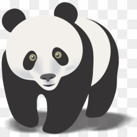Panda Clipart Black And White, HD Png Download - pandas png