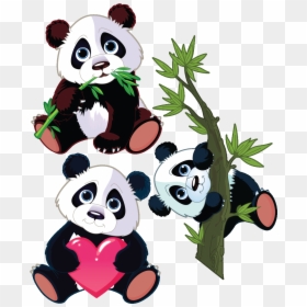 Cute Cartoon Adorable Panda Panda Bear, HD Png Download - pandas png