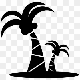 Coconut Easy - Black And White Vector Coconut Tree Png, Transparent Png - snes png icon