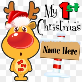 My First Christmas Transparent, HD Png Download - baby's first christmas png