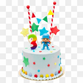 Tarta Infantil Temática Pocoyo - Birthday Cake, HD Png Download - pocoyo fiesta png