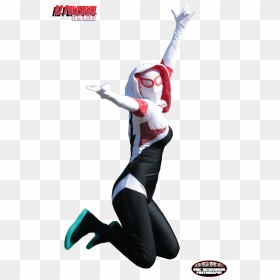 Az Powergirl Spider Gwen Swinging - Spider Gwen Swinging Png, Transparent Png - spider-gwen png