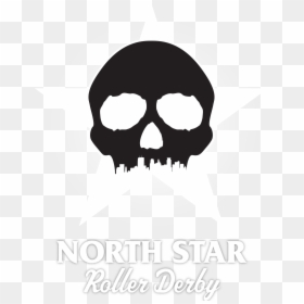 North Star Roller Derby , Png Download - Skull, Transparent Png - roller derby png
