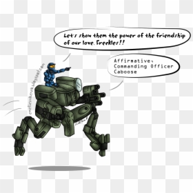 Red Vs Blue - Red Vs Blue Caboose Fanart, HD Png Download - red vs blue png