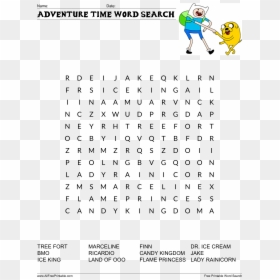 Adventure Time Word Search Main Image - French Numbers Word Search, HD Png Download - word search png
