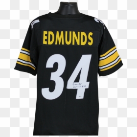 Terrell Edmunds Autographed Pittsburgh Steelers Black - Sports Jersey, HD Png Download - terrell suggs png