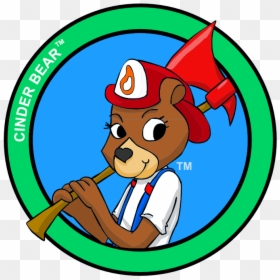 Cinder Bear Is The Fire Safety Bear That Promotes The, HD Png Download - cinder fall png