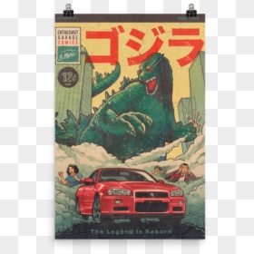 Nissan Gtr Godzilla Shirt, HD Png Download - godzilla 1998 png