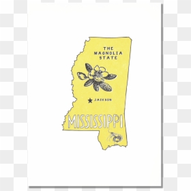 Mississippi State Print - Illustration, HD Png Download - state of mississippi png