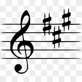 Key Signature - Svg - E On Treble Clef, HD Png Download - major key png