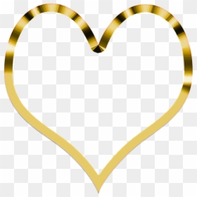 Transparent Background Gold Heart Png, Png Download - moldura dourada png