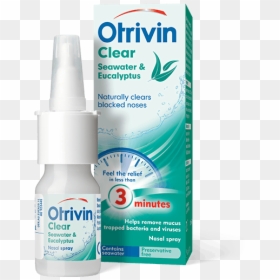A Bottle Of Otrivin Clear With Seawater And Eucalyptus - Otrivin, HD Png Download - clear image png