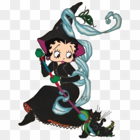 Animated Betty Boop Halloween Clipart , Png Download - Betty Boop Witch, Transparent Png - sexy waitress png