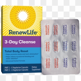 Renew Life 3 Day Cleanse, HD Png Download - pastillas png