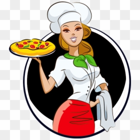 Woman Chef Logo Png, Transparent Png - pizza desenho png