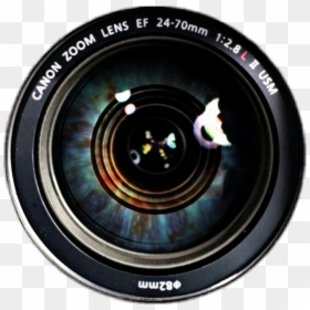 #ojo #cámara #circulo #cámara #tumblr #azul #negro - Cartoon Camera Lens Eye, HD Png Download - lente camara png