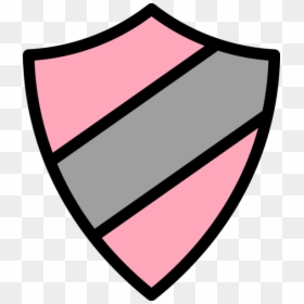Emblem Icon Pink-gray - Black And Yellow Shield Logo, HD Png Download - pink icon png