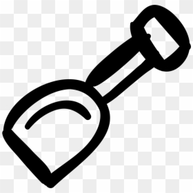 Shovel Hand Drawn Beach Toy - Icon, HD Png Download - shovel icon png