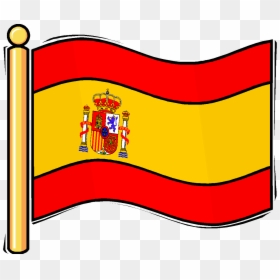 Spanish Clip Art Free - Cartoon Spanish Flag Clipart, HD Png Download - flag of spain png