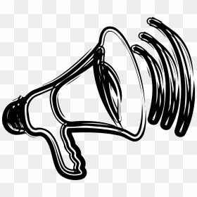 Sketched Megaphone - Megaphon Clipart, HD Png Download - mega phone png