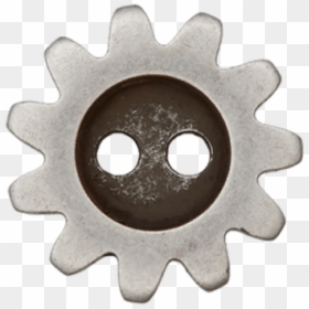 Polyester/metal Buton Two-hole - Gear, HD Png Download - buton png