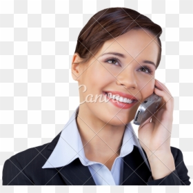 Businesswoman Talking On The Phone Isolated Photos - Girl, HD Png Download - girl on phone png