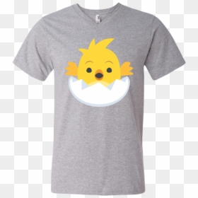Chick Hatching Emoji Men"s V Neck T Shirt - Bugs Bunny Lola T Shirt, HD Png Download - chick emoji png