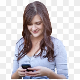 Koibox, Programa De Gestion Para Peluquerías Y Centros - Girl Chatting On Whatsapp, HD Png Download - girl on phone png