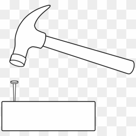 Transparent Screw Clipart - Hammer Hitting Nail Cartoon, HD Png Download - hammer and nails png