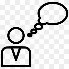 Male Person User Chat Message Bubble Thinking Idea - Person Thinking Icon, HD Png Download - idea bubble png