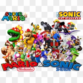 Mario And Sonic Wallpapers - Super Mario And Sonic The Hedgehog, HD Png Download - mario and sonic png