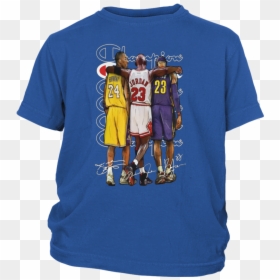 Nba Legends Lebron James - Kobe Jordan Lebron Shirt, HD Png Download - kobe bryant dunk png