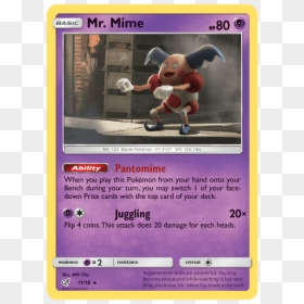 Mr Mime Detective Pikachu Card, HD Png Download - mr mime png