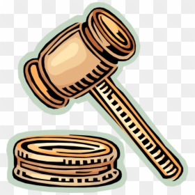 Vector Illustration Of Judge"s Gavel Ceremonial Mallet - Drawings For Judicial Review, HD Png Download - gavel vector png