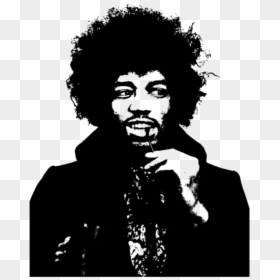 Jimi Hendrix Black And White Drawing Bear - Black And White Jimi Hendrix, HD Png Download - jimi hendrix logo png