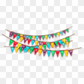 Bunting Vector Watercolour - Transparent Image Flags Fireworks, HD Png Download - png bunting