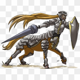 Centaurides Clip Art - Anime Girl Centaur Knight, HD Png Download - smite ymir png