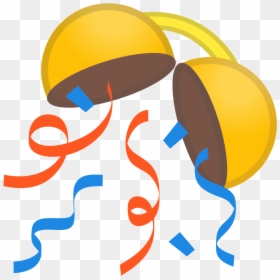 Confetti Ball Icon - Confete Emoji, HD Png Download - orange confetti png